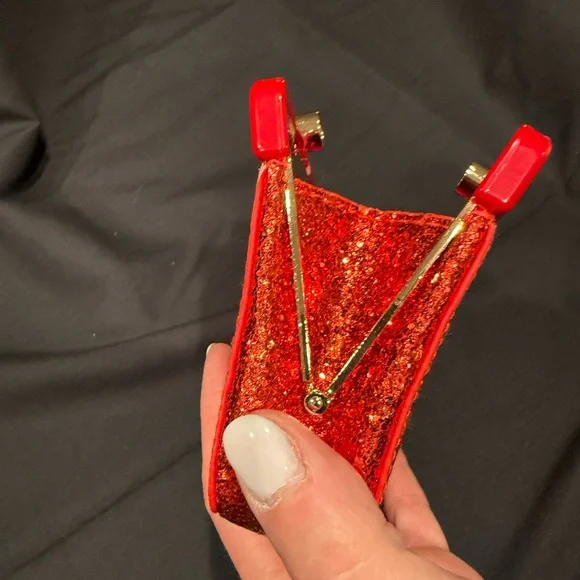 Miu Miu Red Glitter Kiss-lock snap Clutch/Coin Purse - Picture 10 of 16